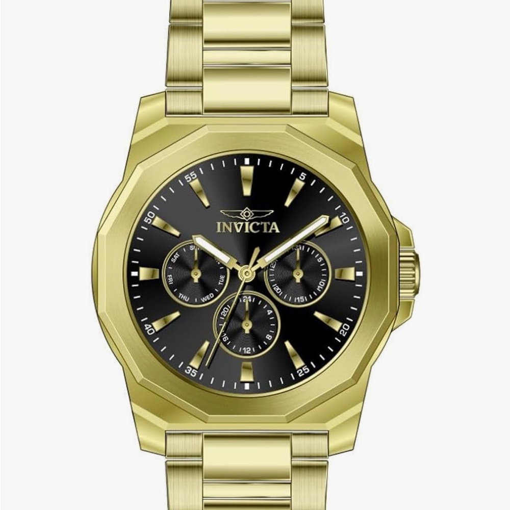 Invicta Men's Gold and Black Chronograph Watch